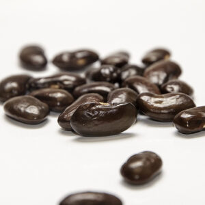 A cluster of dark-brown beans