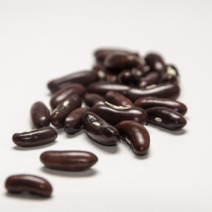 A cluster of deep red beans