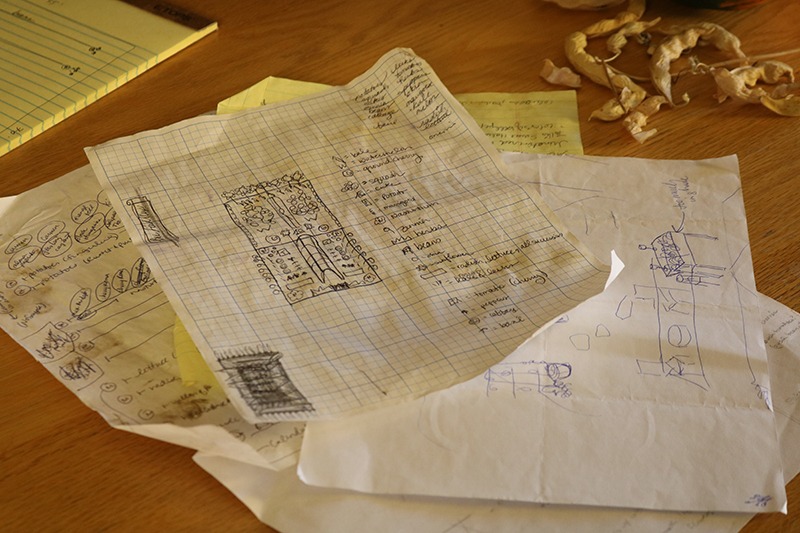 Stack of papers on a desk.