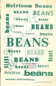The Wanigan Associates Heirloom Beans catalog cover