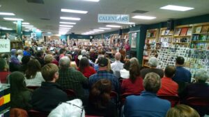 Craig speaks at a book-launch event in 2015.